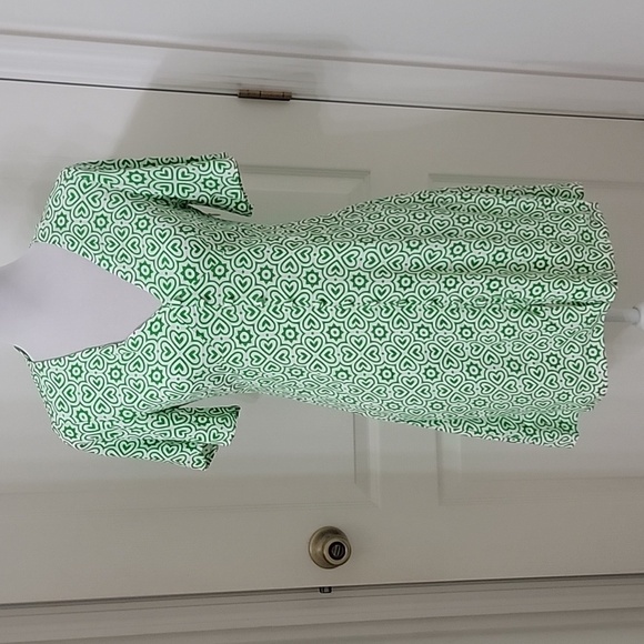 MNG (Mango) Size  4 Green & White Printed Button Front Mini Dress Exc. Used Cond - Picture 2 of 13